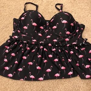 Cupshe Flamingo Print Bikini Top